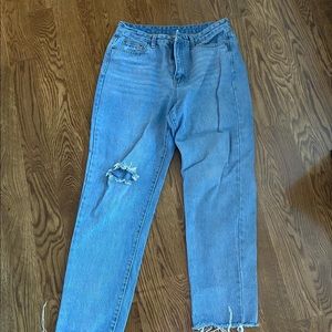 Black and Blue Mom Jeans